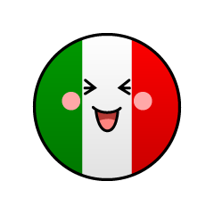 笑うイタリア国旗（丸型）