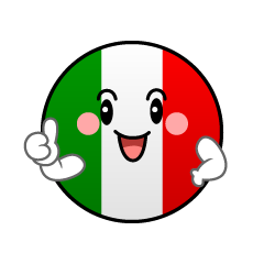 いいね！のイタリア国旗（丸型）