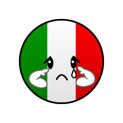悲しいイタリア国旗（丸型）