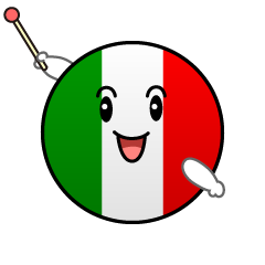 説明するイタリア国旗（丸型）