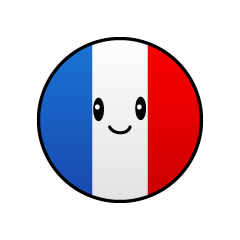 フランス国旗（丸型）