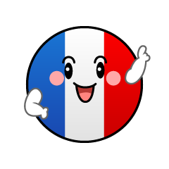 指差しフランス国旗（丸型）