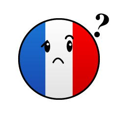 考えるフランス国旗（丸型）