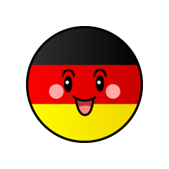 笑顔のドイツ国旗（丸型）