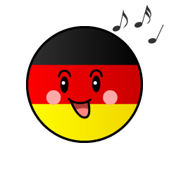 歌うドイツ国旗（丸型）