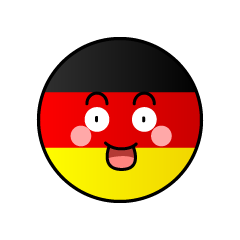 驚くドイツ国旗（丸型）