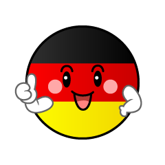 いいね！のドイツ国旗（丸型）
