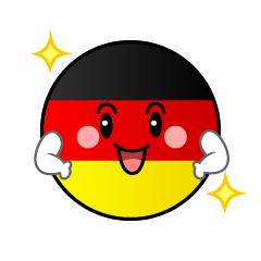 自信満々なドイツ国旗（丸型）