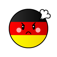 怒るドイツ国旗（丸型）