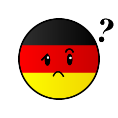 考えるドイツ国旗（丸型）