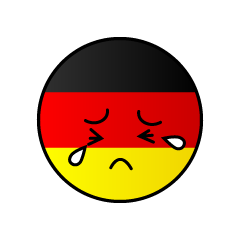 泣くドイツ国旗（丸型）