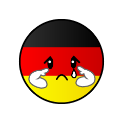 悲しいドイツ国旗（丸型）