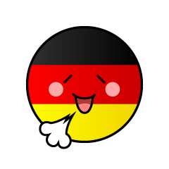 リラックスするドイツ国旗（丸型）