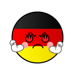 熱意のあるドイツ国旗（丸型）