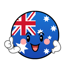 いいね！のオーストラリア国旗（丸型）