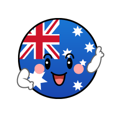 指差しオーストラリア国旗（丸型）