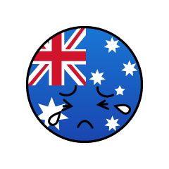 泣くオーストラリア国旗（丸型）