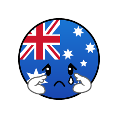 悲しいオーストラリア国旗（丸型）