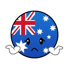 困るオーストラリア国旗（丸型）