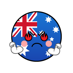 熱意のあるオーストラリア国旗（丸型）