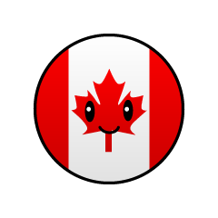 カナダ国旗（丸型）