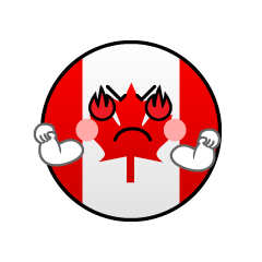 熱意のあるカナダ国旗（丸型）