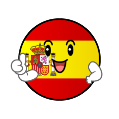 いいね！のスペイン国旗（丸型）
