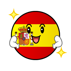 自信満々なスペイン国旗（丸型）
