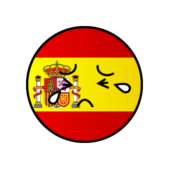 泣くスペイン国旗（丸型）