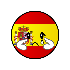 悲しいスペイン国旗（丸型）