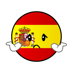 困るスペイン国旗（丸型）