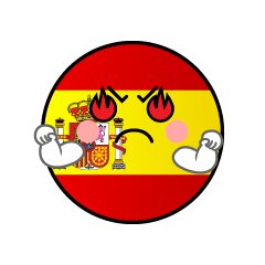 熱意のあるスペイン国旗（丸型）