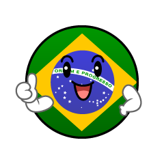 いいね！のブラジル国旗（丸型）