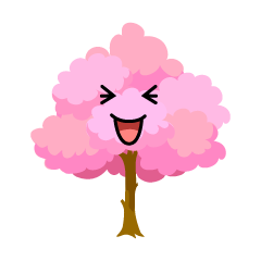 笑う桜の木
