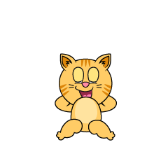 かわいい立つ猫のイラスト素材 Illustcute