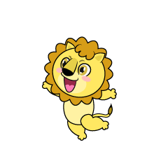 ジャンプするライオン