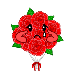 悲しいバラ花束