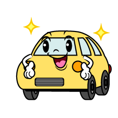 かわいい笑う軽自動車のイラスト素材 Illustcute