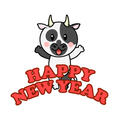 牛のHAPPY NEW YEAR