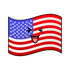 笑うアメリカ国旗