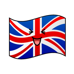 笑うイギリス国旗