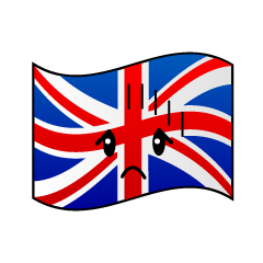 落ち込むイギリス国旗