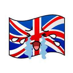 泣くイギリス国旗