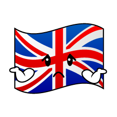 困るイギリス国旗
