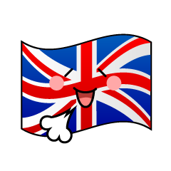 リラックスするイギリス国旗