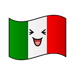笑うイタリア国旗