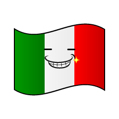 ニヤリのイタリア国旗