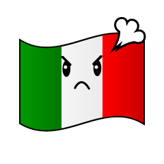 怒るイタリア国旗