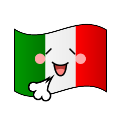 リラックスするイタリア国旗