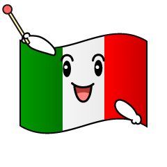 話すイタリア国旗